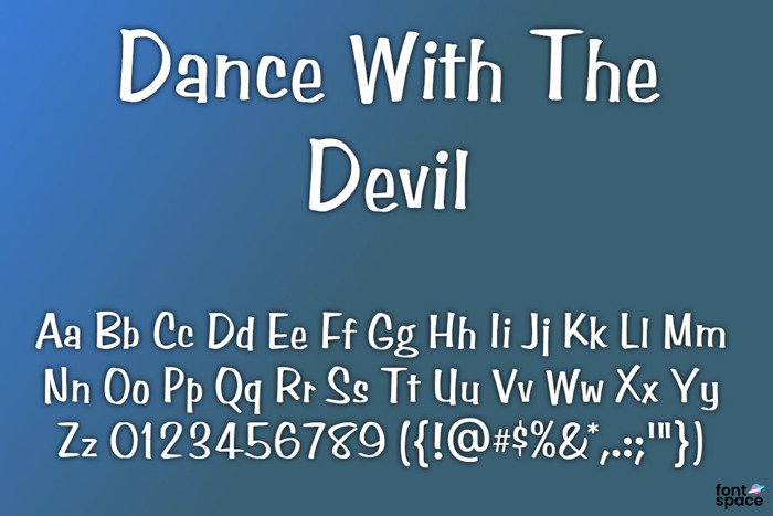 Dance With The Devil Font poster