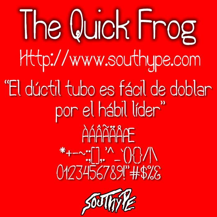 The Quick Frog St Font poster
