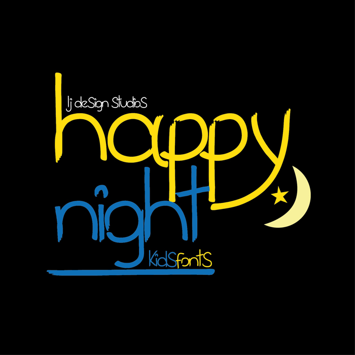 happy night Font poster