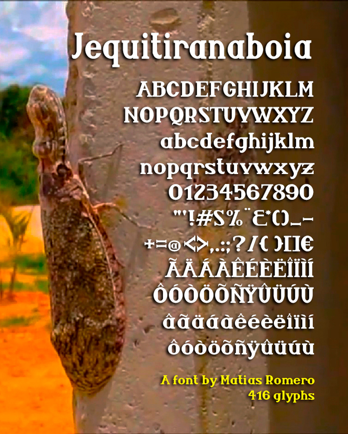 Jequitiranaboia Font poster