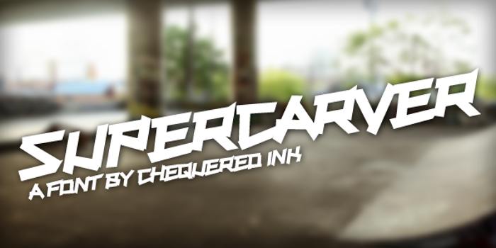 Supercarver Font poster
