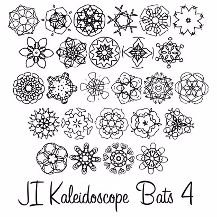 JI Kaleidoscope Bats 4 Font poster