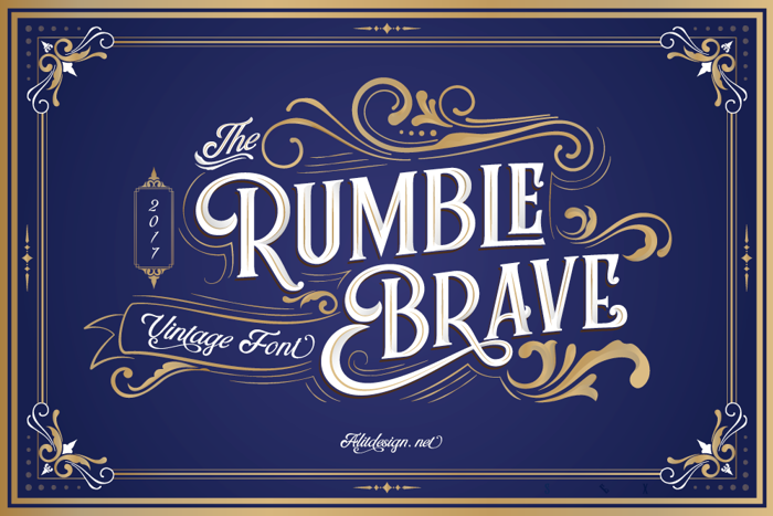 Rumble Brave Font poster