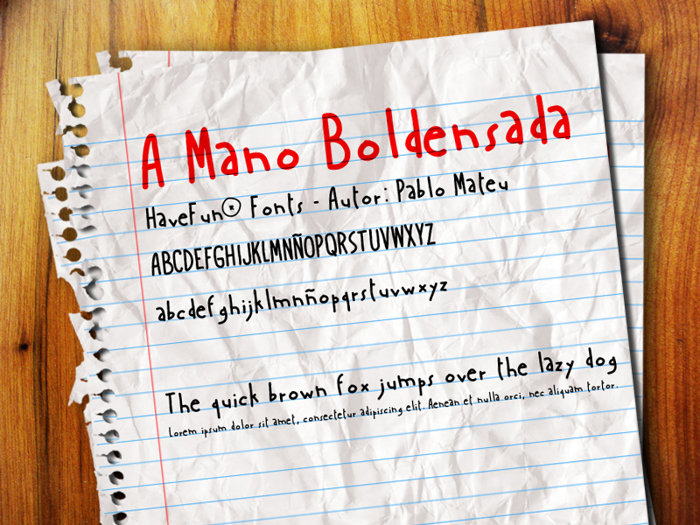 AManoBoldensada Font poster