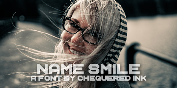 Name Smile Font poster