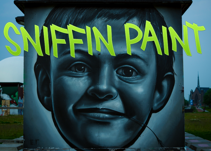 Sniffin Paint Font poster
