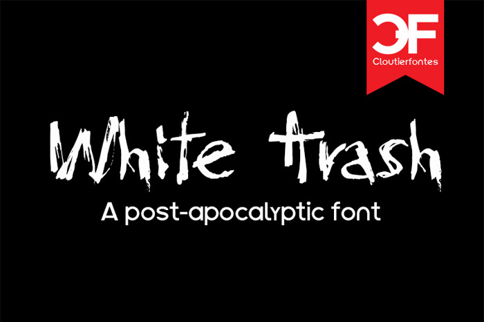 CF White Trash Font poster