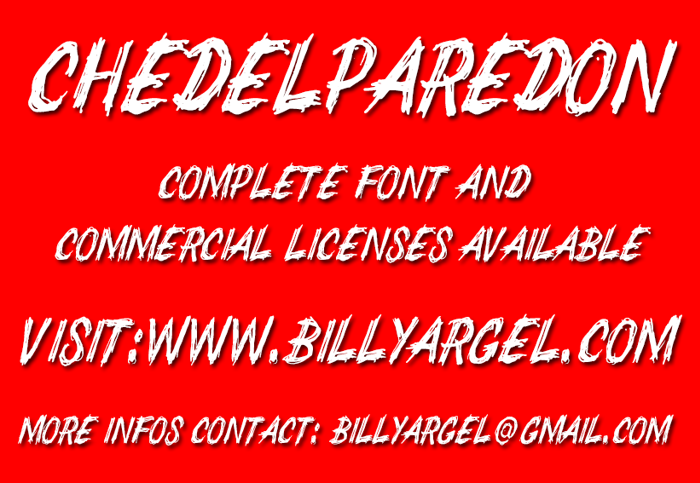 CHEDELPAREDON Font poster