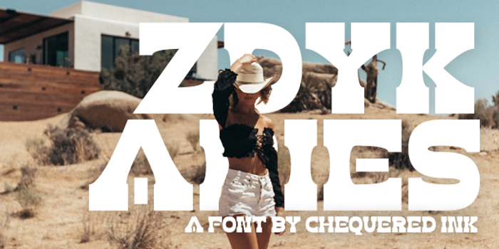 Zdyk Aries Font poster