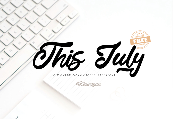This July Font poster