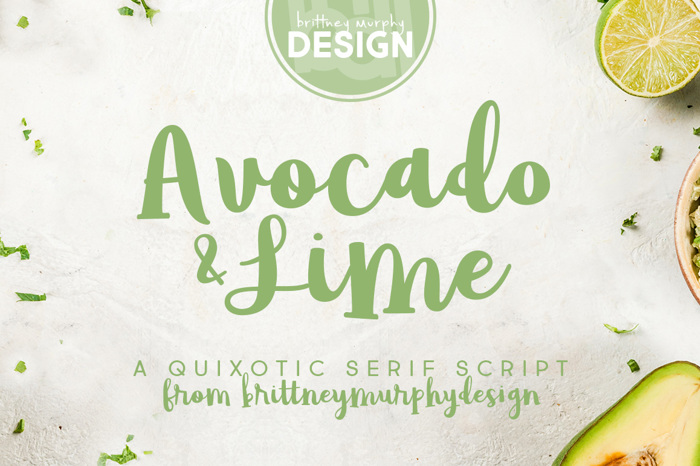 Avocado & Lime Font poster