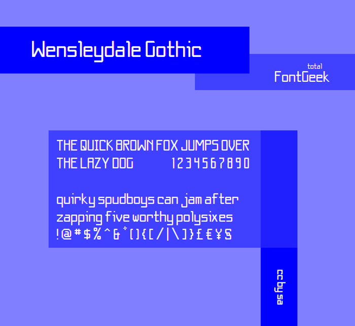 Wensleydale Gothic NBP Font poster