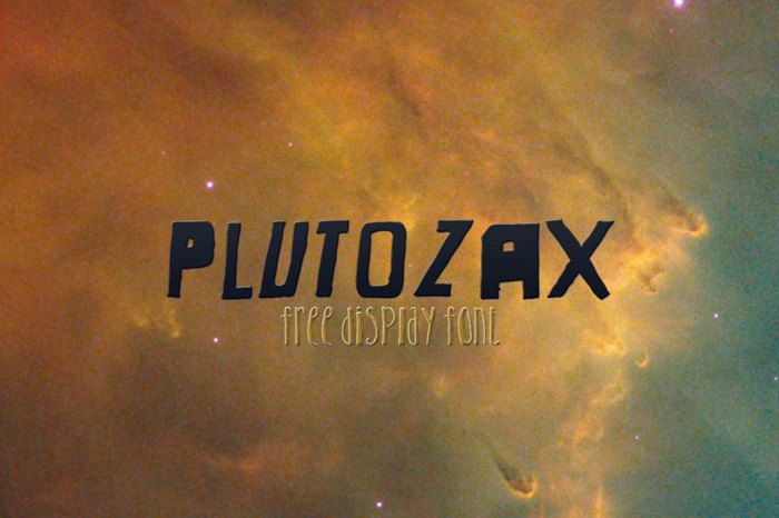 Plutozax Font poster