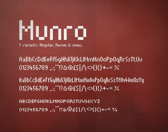 Munro Font poster