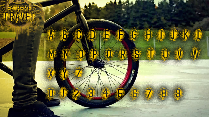 Extreme travel Font poster