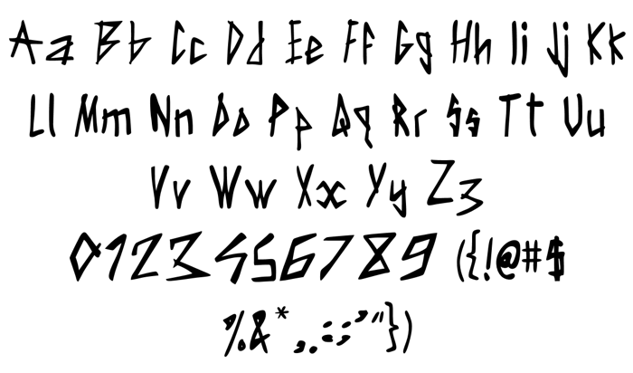 Bloody Dagger Font poster
