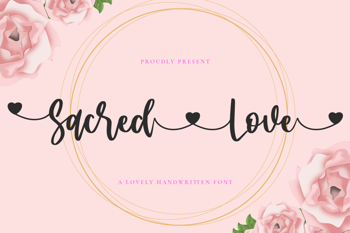 sacred Love Font poster