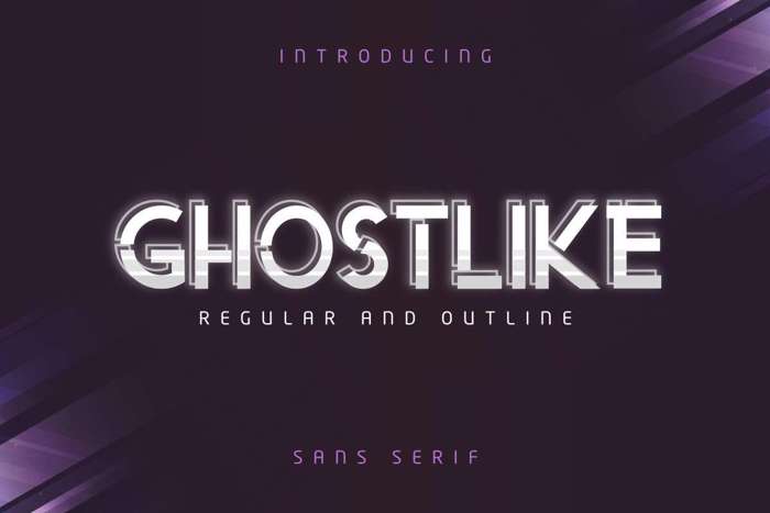 Ghostlike Font poster