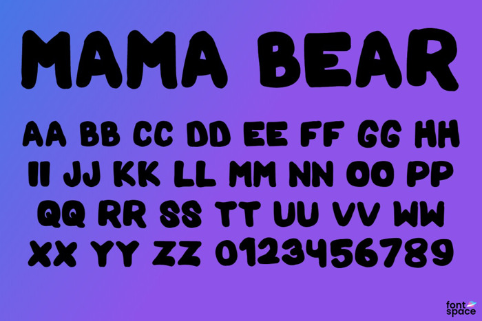 Mama Bear Font poster