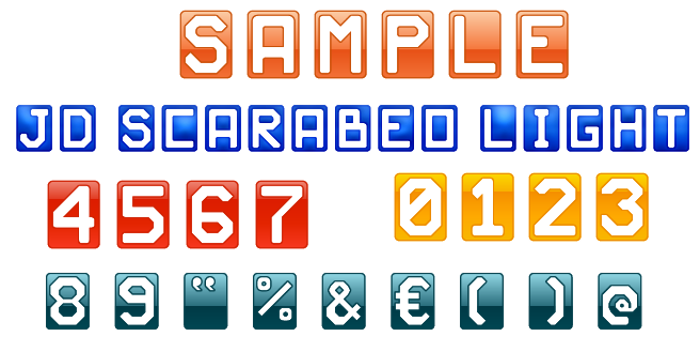 JD Scarabeo Light Font poster