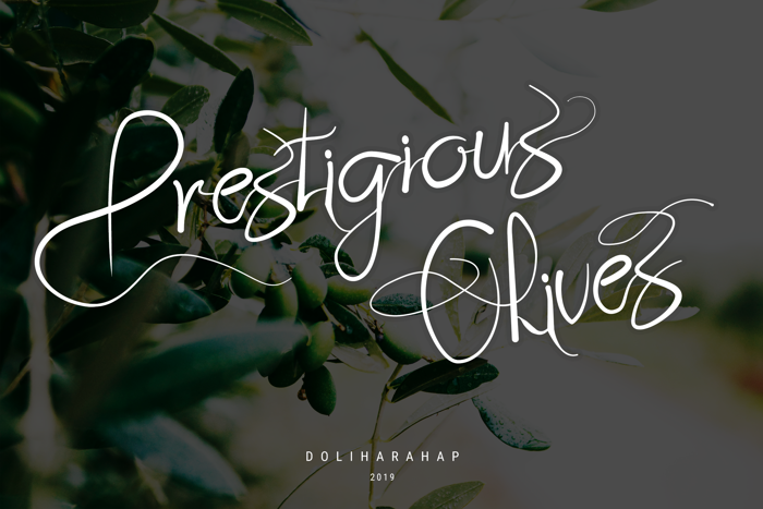 Prestigious Olives Font poster