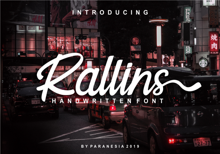 Rallins Font poster