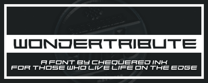 Wondertribute Font poster