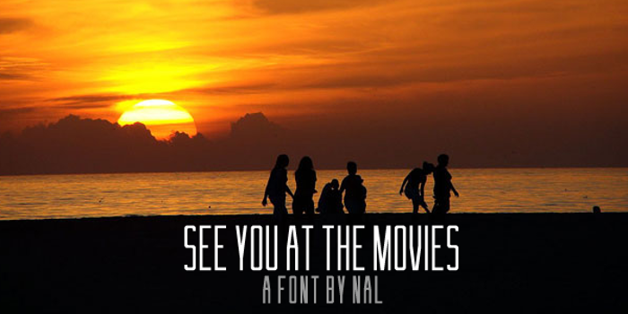 See You At The Movies Font poster