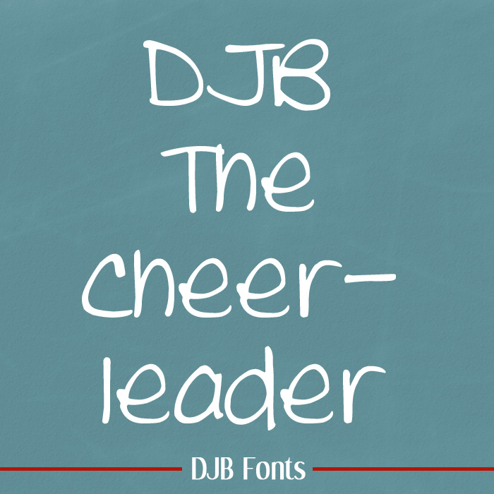 DJB THE CHEERLEADER Font poster