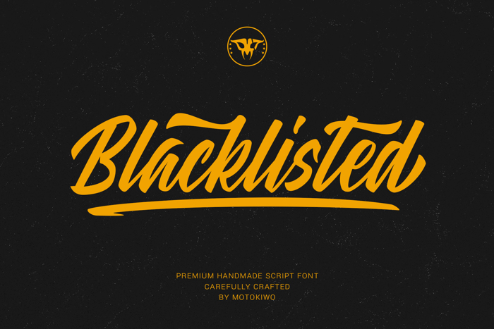 Blacklisted Font poster