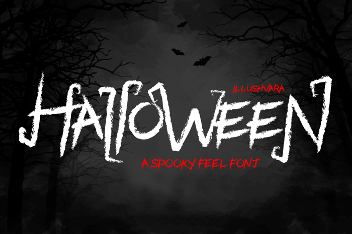 Black Halloween Font poster