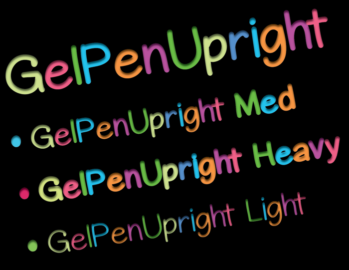 GelPen Upright Font poster