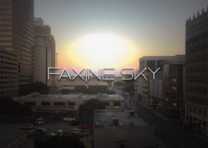 Faxine Sky Font poster