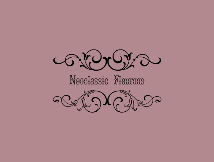 Neoclassic Fleurons Free Font poster