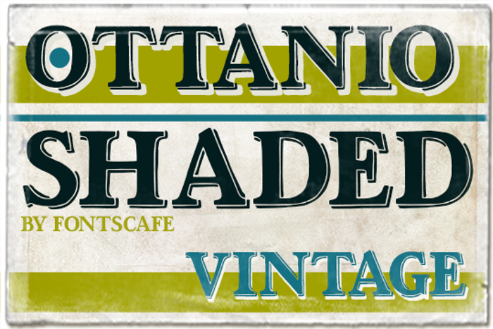 Ottanio Shaded Font poster
