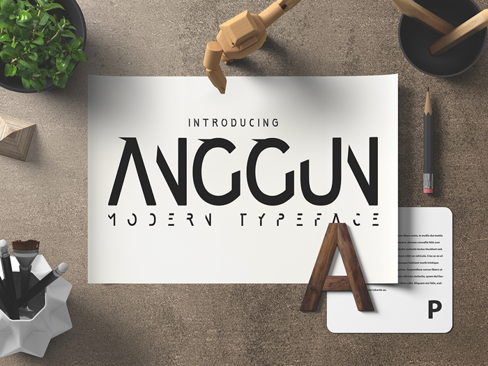 Anggun Sans Font poster