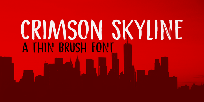 Crimson Skyline Font poster