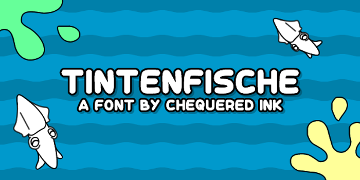 Tintenfische Font poster