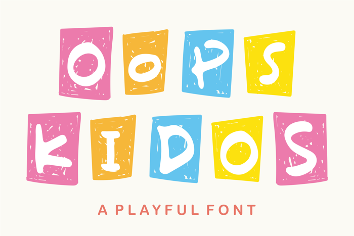 Oops Kidos Font poster