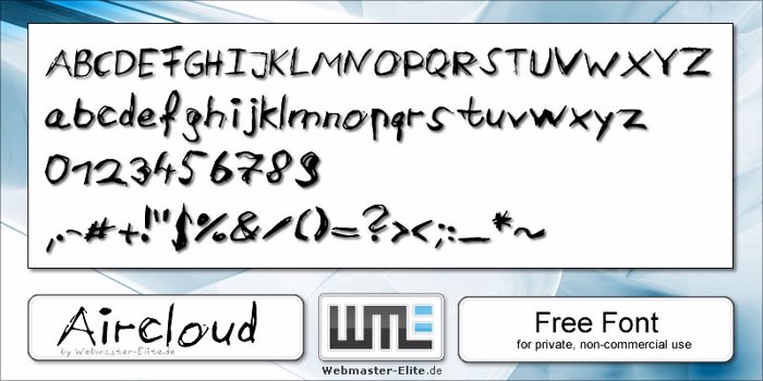 Aircloud Font poster