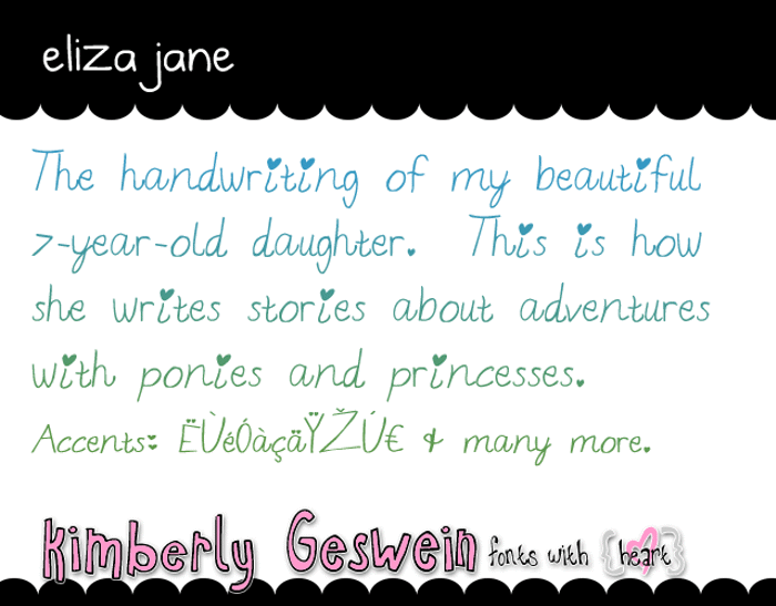 elizajane Font poster