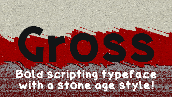 Gross Font poster
