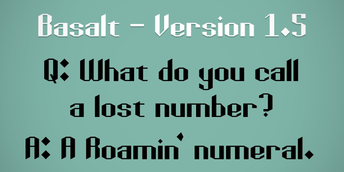 Basalt Font poster
