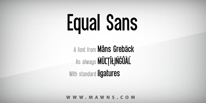 Equal Sans Demo Font poster