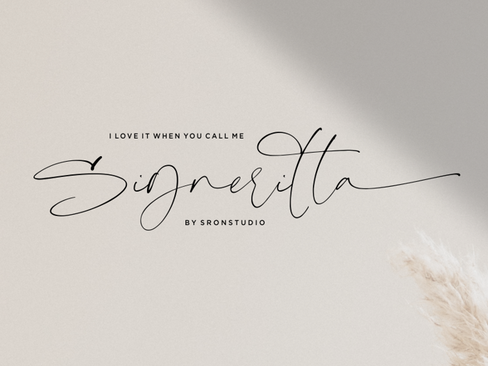Signeritta Font poster