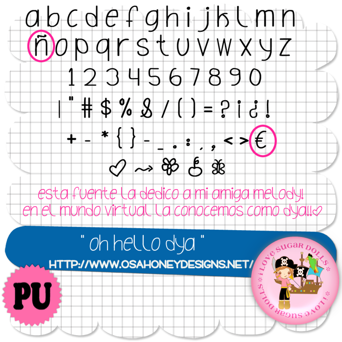 Oh_Hello_Dya Font poster