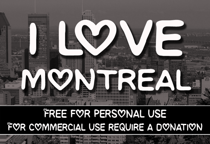CF I love Montreal Font poster