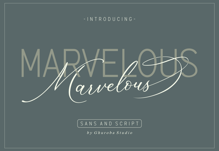 Marvelous Script Font poster