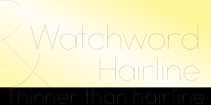 Watchword Hairline Demo Font poster