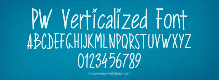 PWVerticalized Font poster